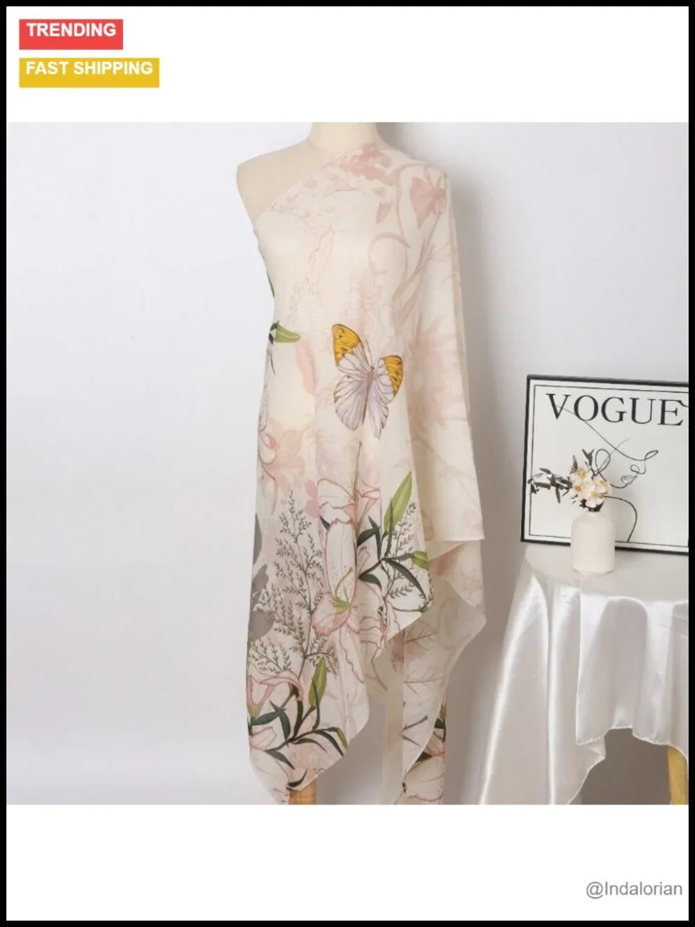 Cashmere-soft Mercerized Wool Shawl Pashmina Lightweight Travel Wrap Evening